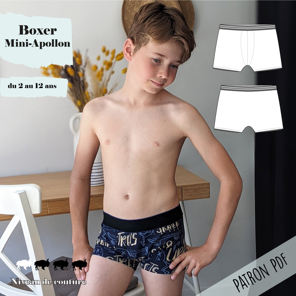 Patron Enfant Boxer Mini Apollon du 2 au 12 ans PDF