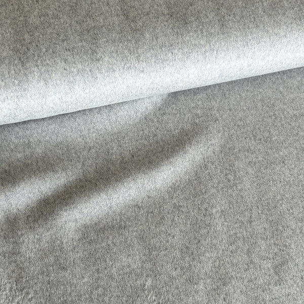 Tissu esprit drap de laine gris perle