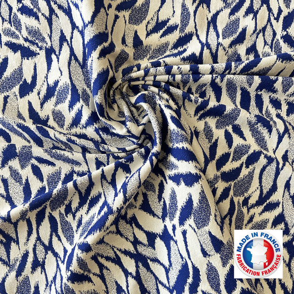 Coton jacquard made in France - Paloma bleu