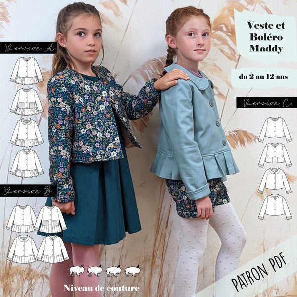 Patron Veste, patron Boléro enfant