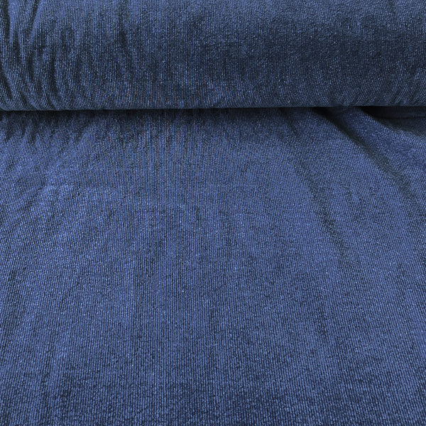 Velours milleraie bleu jean ultra stretch