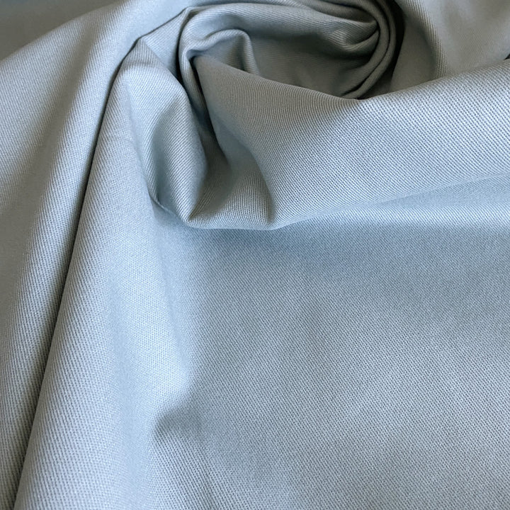 Gabardine de coton stretch Bleu Gris