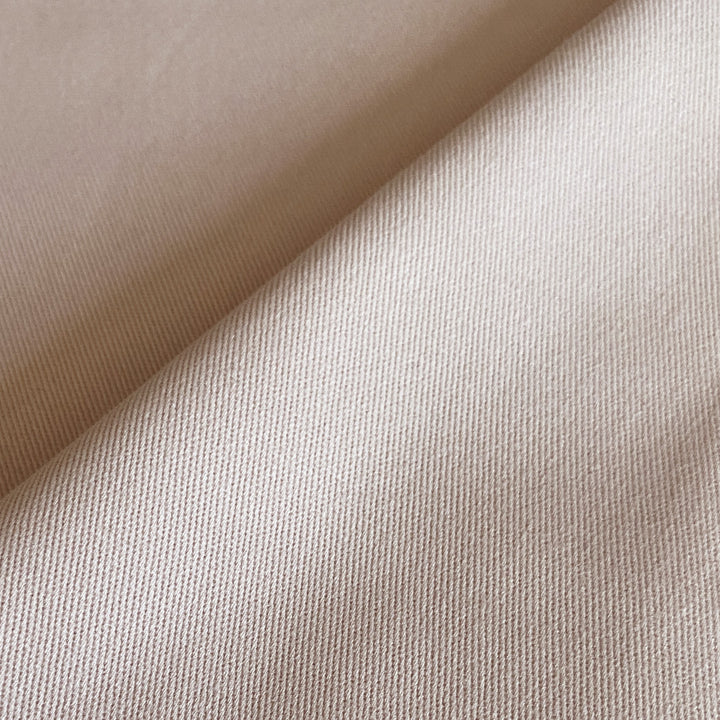 Gabardine de coton stretch Rose nude