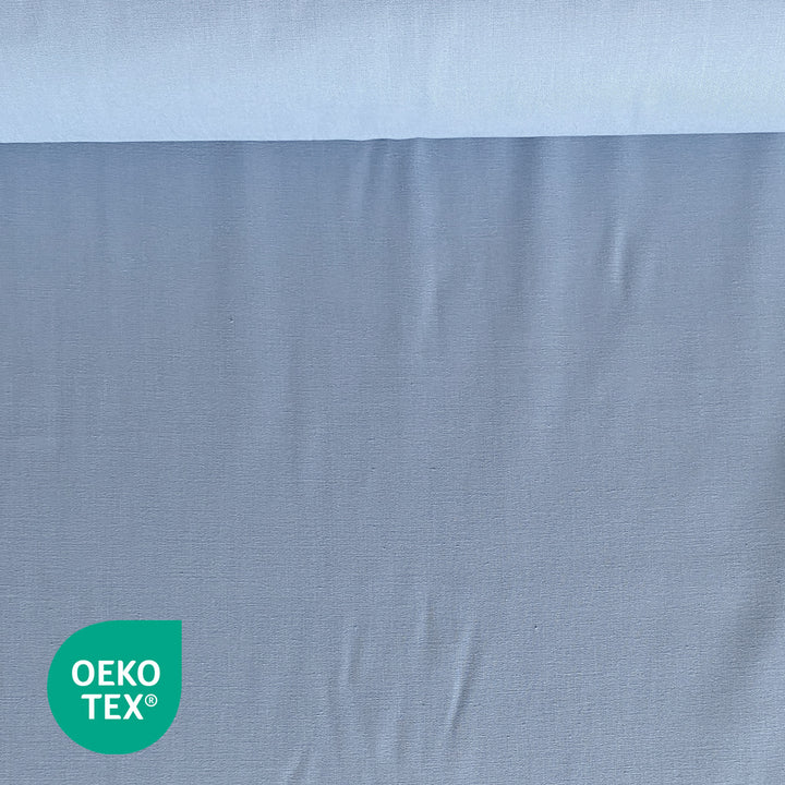 Toile coton bleu baltique