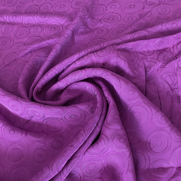 Viscose Jacquard multi cercle violet vibrant