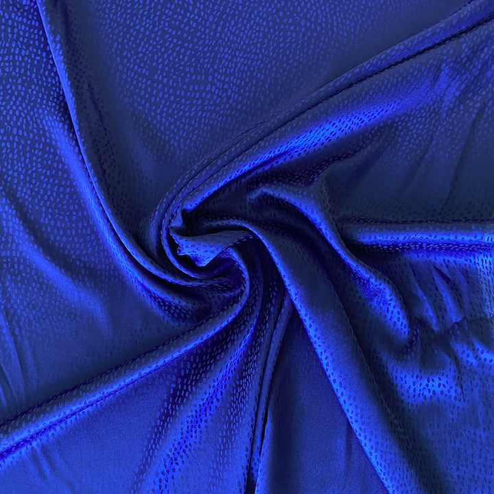 Viscose Jacquard plumetis Bleu