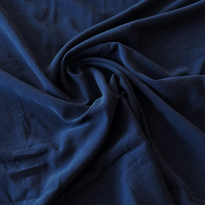 Viscose lavée bleu marine