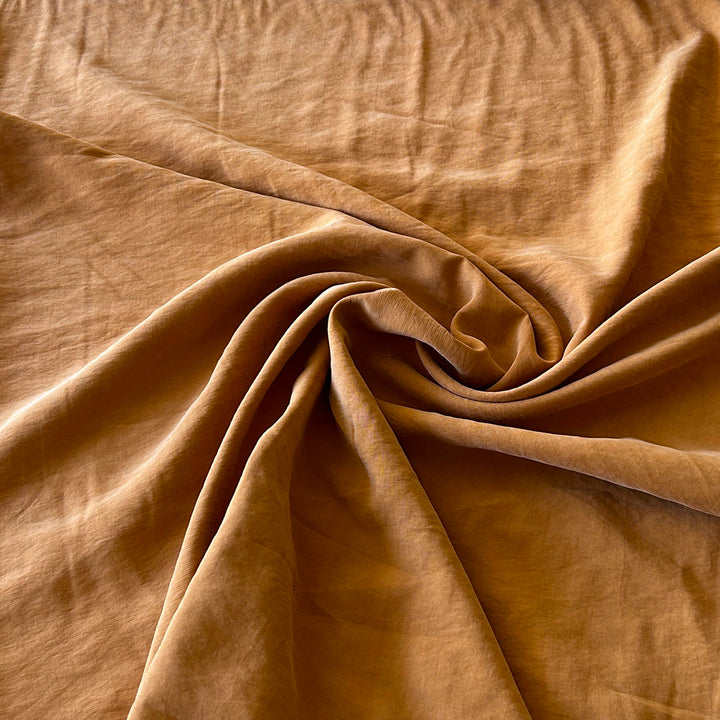 Viscose lavée caramel doux